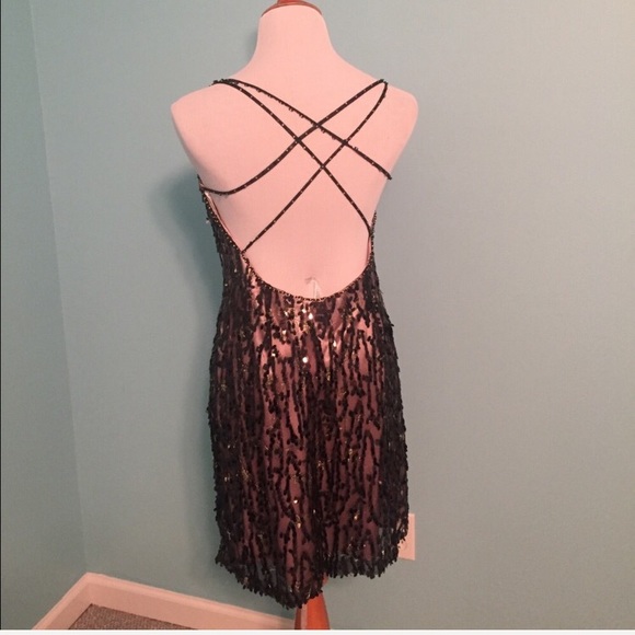 B'Dazzle Lace and Sequin Cocktail Dress - Picture 3 of 7